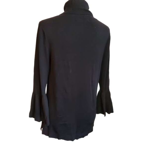 EUC 525 America Bell Sleeve Tulip 3/4 Sleeve Turtleneck Sweater - Picture 7 of 11